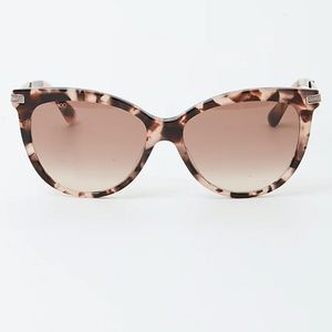 JIMMY CHOO PINK-TONE HAVANA SPARKLE AXELLE CAT EYE SUNGLASSES, NWOT
